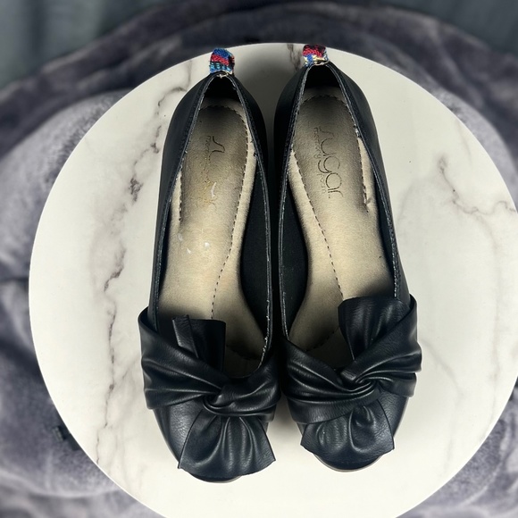 Sugar Other - Sugar Girls Bow Tie BallerinaLeather Memory Foam Flats SZ 6 : NWOT
